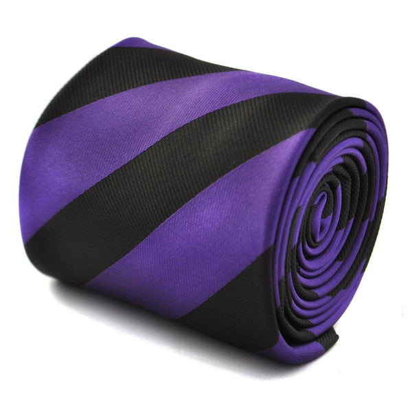 cadbury purple and black barber striped tie